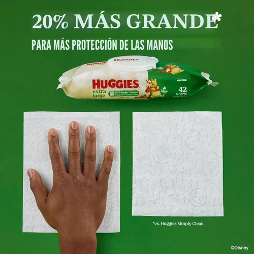 Miniatura 2 de Huggies - Toallitas para bebés extra grandes, sin perfume, 9 paquetes abatibles, 378 toallitas XL en total, el embalaje puede variar