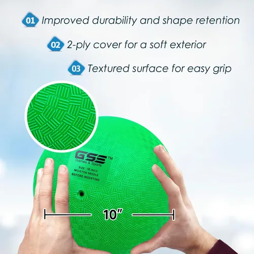 Miniatura 2 de GSE Games & Sports Expert Pelotas inflables para parque infantil, kickball, pelota de Dodge con rebote, balonmano. Ideal para 4 juegos de pelota