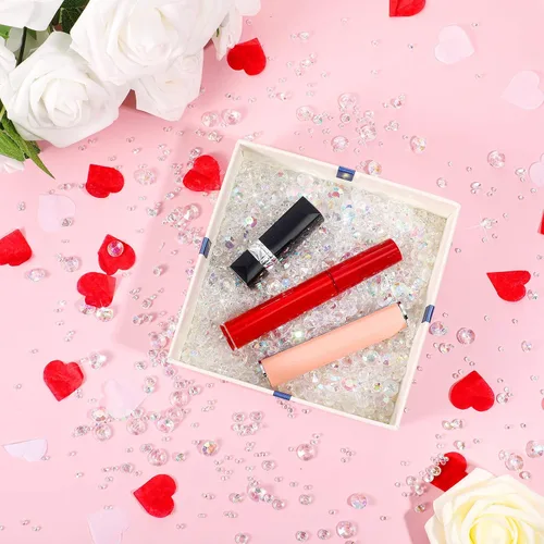 Miniatura 3 de Hicarer 7000 piezas de decoración de diamantes brillantes, relleno de jarrón con diamantes brillantes, gemas acrílicas para esparcir en mesa
