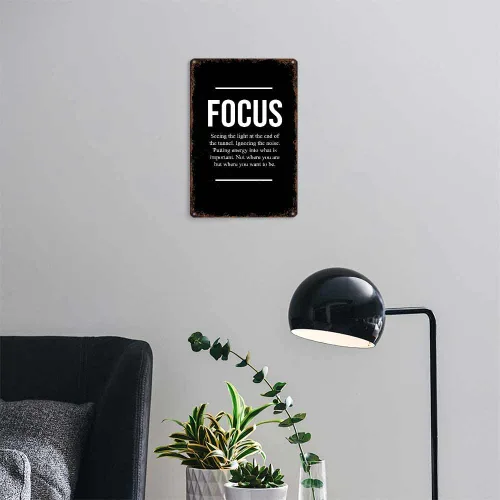 Miniatura 5 de KERUNSM Motivational Canvas Wall Art Black & White Inspirational Quote Funny Metal Tin Signs 8x12 Inch Aluminum Retro Poster-For Living Bathroom