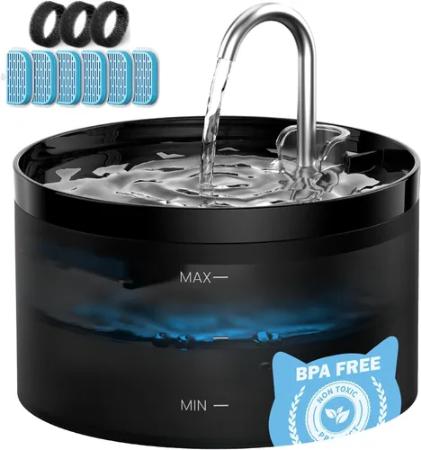 Miniatura 13 de Fuente de agua para gatos: fuentes de cuenco para perros, dispensador automático para mascotas, cuencos para beber para perros para interiores