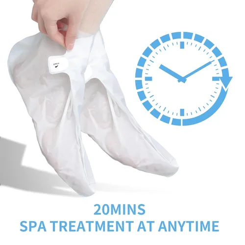 Miniatura 5 de ROUSE Mascarilla hidratante para pies, paquete de 6 calcetines hidratantes para spa, cuidado de pies agrietados y secos suaves - nicotinamida +