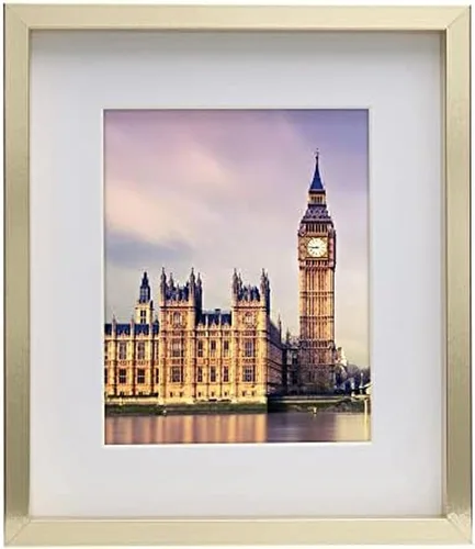 Mikasa Marco de Galería para Retratos de Madera de 13 x 1.6 x 15 Pulgadas, Muestra una Foto de 12 x 14 Pulgadas Sin Paspartú o Foto de 8 x 10 Dorado