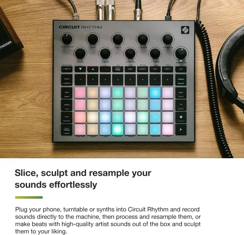 Miniatura 4 de Novation Circuit Rhythm: Sampler y groovebox con ocho pistas de muestras para crear y realizar beats