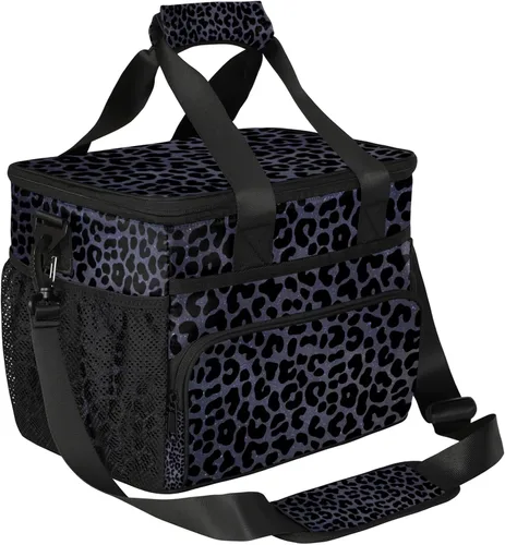 Miniatura 13 de Pardick Bolsa térmica suave con aislamiento de leopardo de galaxia para hombres y mujeres, lonchera grande a prueba de fugas, enfriador de playa