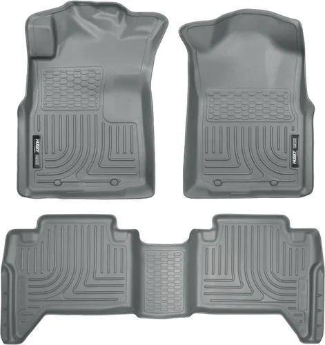 Husky Liners Weatherbeater Alfombrillas de suelo | Se adapta solo a Toyota Tacoma Double CAB 2005-2015 (cobertura de espacio para pies) | Delantero