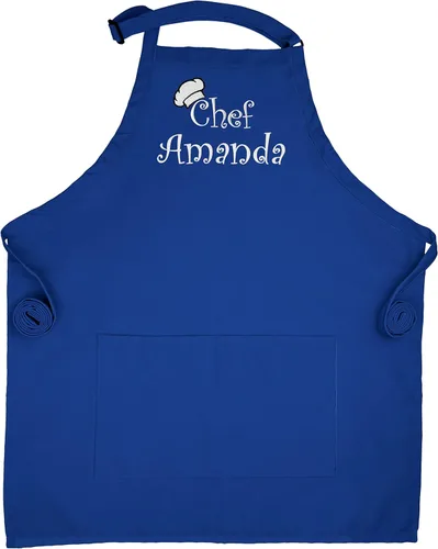 Miniatura 7 de Custom Apron Embroidered Kitchen Apron Women Chef Apron For Men Personalized Apron With Pockets Negro