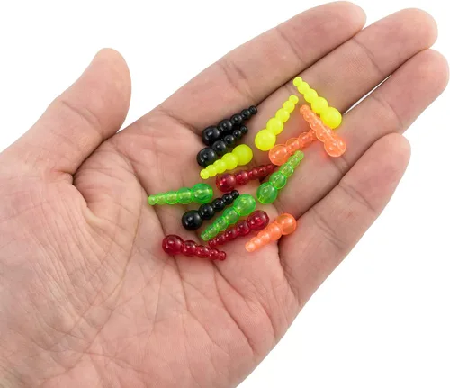 Miniatura 5 de Dr.Fish Paquete de 50 cuentas de pesca apiladas, cuentas de trucha, suministros para hacer señuelos, aparejo de lucioperca, hilandero de pesca