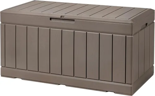 Miniatura 10 de Devoko 29 Gallon Waterproof Outdoor Storage Box Resin Deck Box Lockable and UV Resistant for Patio Furniture, Garden Tools (Black, 29 Gallon)