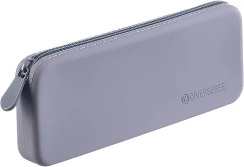 Miniatura 10 de DIVERSEBEE Estuche de silicona suave, estuche estético para lápices con cremallera, bonita bolsa para bolígrafos para la escuela, suministros