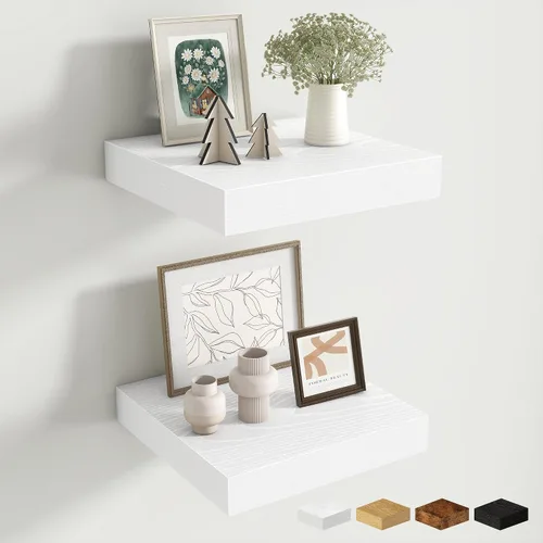Miniatura 84 de Estantes flotantes de 48 pulgadas para pared, estante de chimenea de 10 pulgadas de profundidad, estantes flotantes de madera para pared, estantes