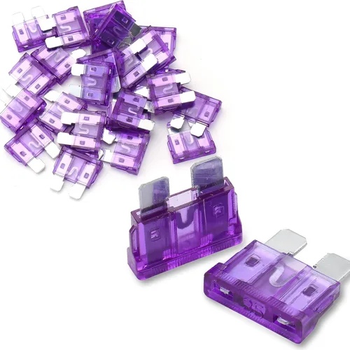 Miniatura 19 de Baomain Fusibles de hoja de 1 amperio, 1A, 32 V, fusible de acción rápida para automóvil, camión, protección contra cortocircuitos, fusibles