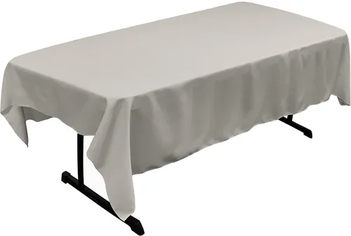 Miniatura 111 de LA Linen Mantel rectangular lavable de popelín de poliéster, resistente a las manchas y a las arrugas, cubierta de mesa 60x84, mantel de tela