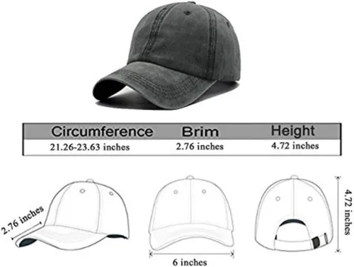Miniatura 32 de Splash Brothers - Gorra de béisbol, unisex, diseño vintage, ajustable, de mezclilla de algodón