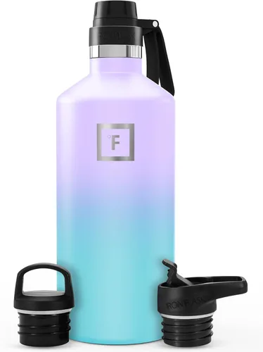 Miniatura 43 de IRON °FLASK Frasco de hidratación para acampar y senderismo con boquilla, botella de agua deportiva de acero inoxidable aislada de boca estrecha