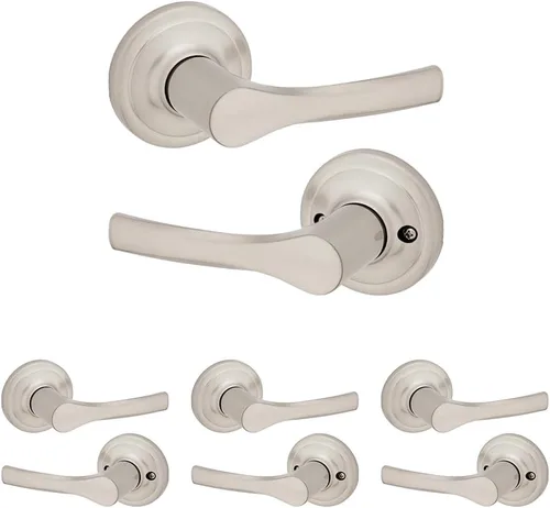 Miniatura 20 de Kwikset Henley - Manija de puerta de paso interior, manija para puertas de armario y pasillo, manija reversible sin bloqueo, color negro mate