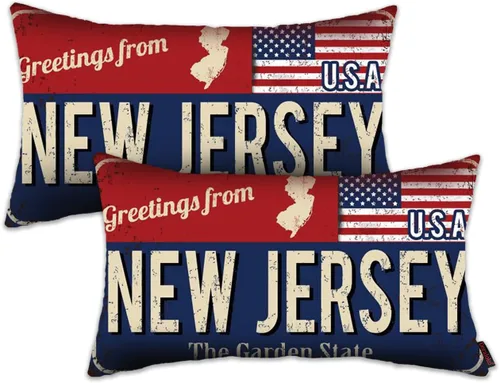 Miniatura 55 de Juego de 2 fundas de almohada de Florida de 12 x 20 pulgadas, decoración de recuerdo de Florida, funda de almohada lumbar con diseño de bandera