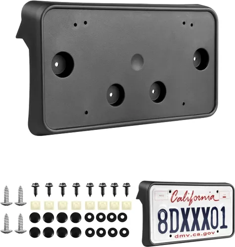 Miniatura 14 de Ajuste personalizado para soporte de placa de matrícula Ford F-150 2008 2007 2006 Marco de placa de matrícula frontal negro Accesorios de automóvil