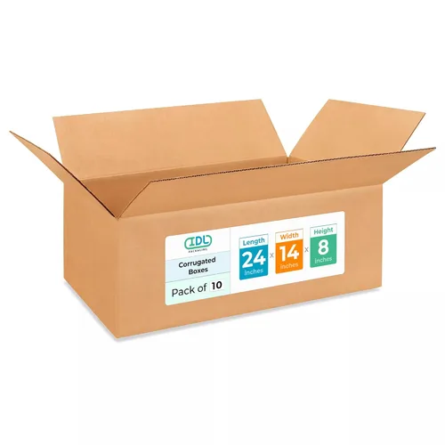 Miniatura 49 de IDL Packaging Paquete de 5 cajas de envío altas de 8 x 8 x 48 pulgadas, extra resistentes de 200 libras frente a caja regular, cajas de mudanza