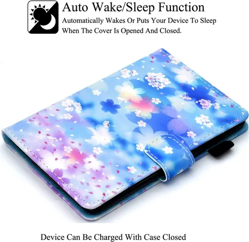 Miniatura 2 de Funda para Kindle Paperwhite, de piel sintética, con ranuras para tarjetas, con tapa de apagado y encendido automático para Amazon Kindle Paperwhite