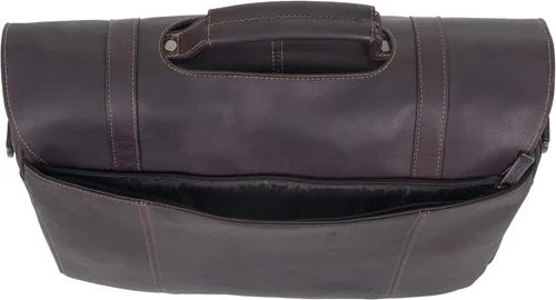 Miniatura 8 de Kenneth Cole REACTION Show Business - Bolsa de mensajero de cuero colombiano para portátil de negocios de 16 pulgadas