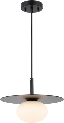 Miniatura 11 de BYOLIIMA Juego de dos lámparas colgantes de globo moderno con pantalla de vidrio blanco lechoso latón dorado estilo granja lámpara colgante de 11.81