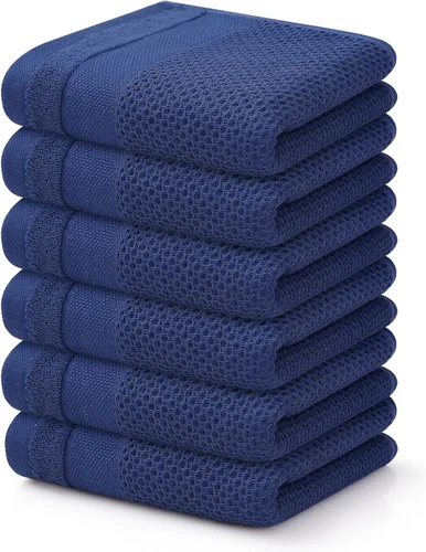 Miniatura 66 de Homaxy Paños de cocina 100% algodón, paquete de 8 – 12 x 12 pulgadas, tejido de gofre, muy suaves y absorbentes, paños de cocina de secado rápido