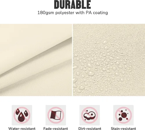 Miniatura 5 de Yescom - Cubierta de repuesto para toldos de sillas oscilantes UV30 + 180 gsm, Beige