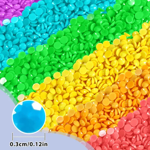 Miniatura 5 de CAIOVSE 60000 piezas de cuentas de pintura de diamantes de 120 colores, taladros redondos, diamantes de imitación 5D, accesorios de arte