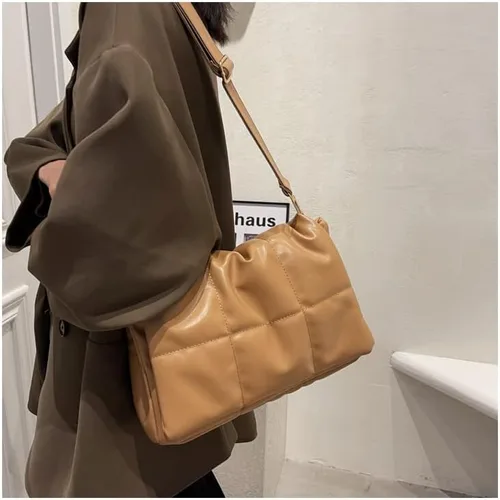 Miniatura 3 de Bolsos cruzados acolchados de moda para mujer, correa de cadena ajustable, con relleno de casete, bolsa de hombro hinchada