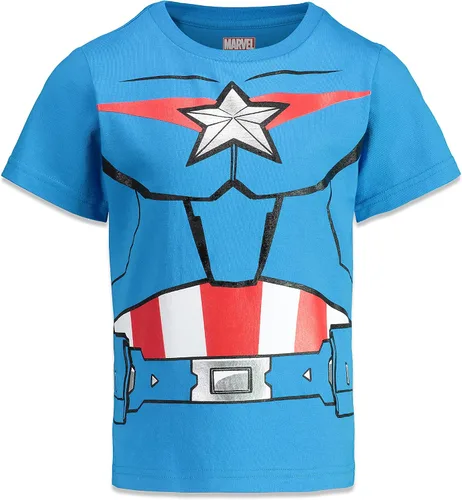 Miniatura 4 de Marvel Paquete de 4 camisetas deportivas de los Vengadores Spider-Man de Iron Man Thor Capitán América, para niños pequeños y grandes