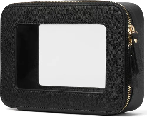 Miniatura 36 de Bolsa de maquillaje transparente Popvibe, estuche de cosméticos de viaje con cremallera, bolsa de aseo transparente con cremallera, organizador Malva
