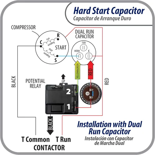 Miniatura 4 de Appli Parts APHS-2 - Kit de arranque duro de 3,5 a 4,5 toneladas, 208-265 V, 1 Ph para aire acondicionado incluye condensador 189-227mfd 330V