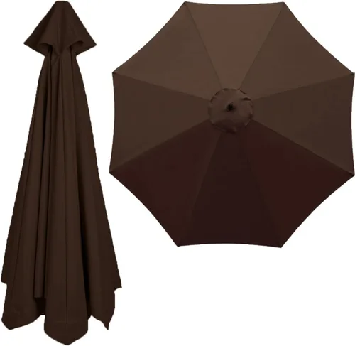 Toldo de repuesto para sombrilla de 6.5 pies, 9 pies, 10 pies, toldo de repuesto para sombrilla de patio, 6 varillas/8 varillas, cubierta superior