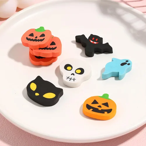 Miniatura 4 de ZAKVOOR 96 gomas de borrar de Halloween, calabaza, fantasma, murciélago, calavera, lápices para suministros de oficina, decoración de escritorio