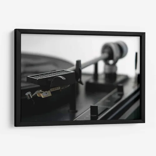 Miniatura 8 de Canvas Lab Turntable II by Renee W. Stramel 11 x 7 in Fine Art Framed Print, Frame Color: Black, With Mat Architecture, Black and White