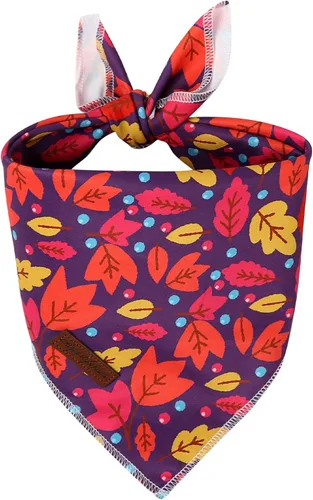 Miniatura 13 de Unique Style Paws Bandanas para perros, 1 unidad, lavables, de algodón, triangular, para otoño, con margaritas de abeja, para perros y gatos