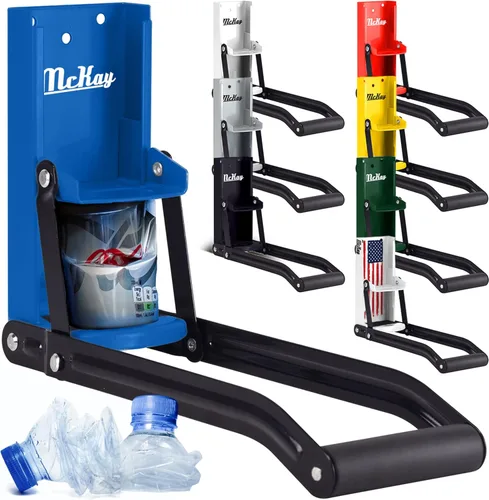 Miniatura 11 de Mckay Trituradora de latas de metal de 16 oz. y 12 oz. Automática para reciclaje, trituradora de latas de aluminio de servicio pesado para pared