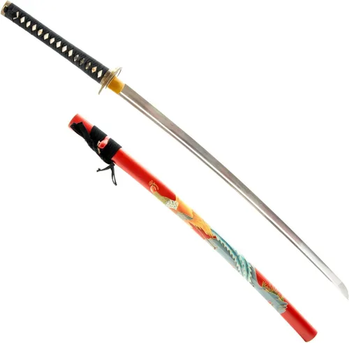 Miniatura 9 de HMS Samurai Katana Sword, Functional, Hand Forged, 1045 Carbon Steel, Heat Tempered, Full Tang, Sharp
