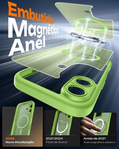 Miniatura 880 de TOCOL Funda para iPhone 11, compatible con Magsafe, protección completa de cámara, imanes integrados, protección contra caídas, funda translúcida