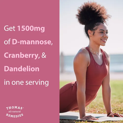 Miniatura 3 de Thomas' all-natural Remedies D-manosa 1200mg - con arándano y diente de león - Apoyo natural para la salud del tracto urinario y las infecciones