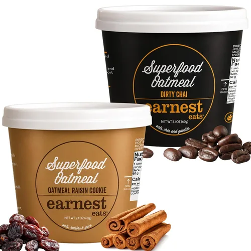 Miniatura 13 de Earnest Eats Superfood - Tazas de avena – Lino de almendras y arándanos – 0.27 oz de proteína vegetal, sin gluten, vegano, desayuno sobre la marcha