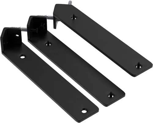 Miniatura 8 de Soporte de estante de esquina, 5 pulgadas, paquete de 3 soportes ocultos de acero al carbono de 1/5 pulgadas de grosor, soportes industriales