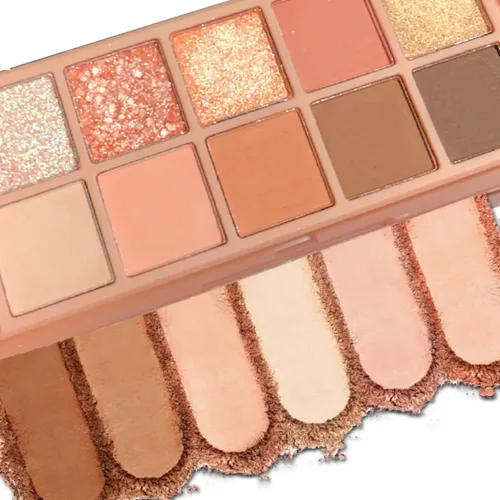 Miniatura 2 de Paleta de sombra de ojos de 10 colores, sombra de ojos mate y purpurina, maquillaje de textura aterciopelada, paleta de sombra de ojos desnuda