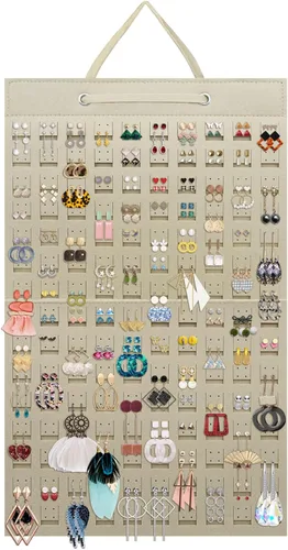 Organizador de Aretes, Soporte Colgante para Aretes que Sostiene Hasta 300 Pares, Organizador de Aretes de Botón de Gran Capacidad para