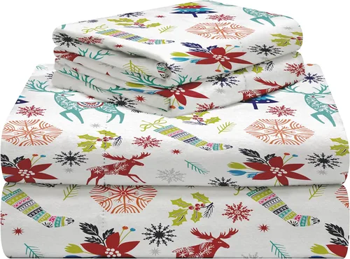 Miniatura 9 de Celeste Home Juego de edredón de 5.94 oz/m², tamaño individual/individual XL, cálido y acogedor, franela 100% algodón preencogido, extra suave