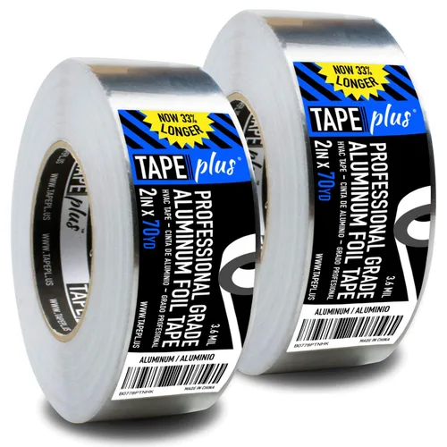 Miniatura 8 de TapePlus Cinta de lámina de aluminio - Sellado de HVAC y conductos con cinta HVAC - Aislamiento de conductos metálicos y protección contra