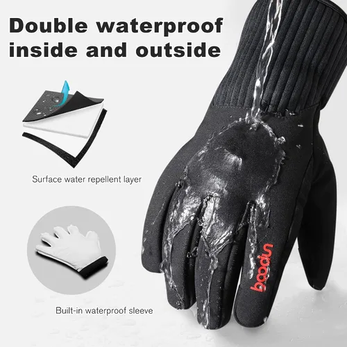 Miniatura 2 de WTACTFUL - Guantes de esquí, impermeables, transpirables, para pantalla táctil, snowboard, para hombres y mujeres
