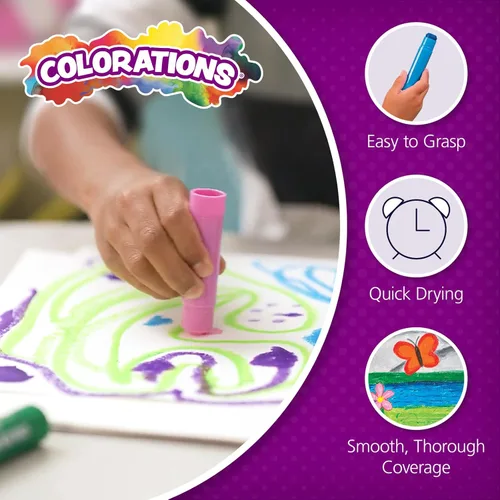 Miniatura 2 de Juego de 12 barras de pintura al témpera, sin desorden, no tóxico, de secado rápido, colores vibrantes, pintura para niños, pintura, arte