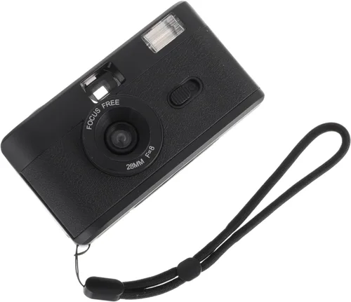 Cámara de película de 1.378 in Flash incorporado Fácil de usar Mini Cámara Vintage Film Film Amantes de la fotografía